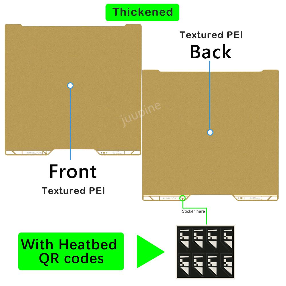 For Bambu Lab H2D Build Plate with Lidar Scan Code Bambulab H2D Upgrade Smooth Textured Spring Steel Bambulab H2D Accessories Thickened pei-codes