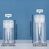 2pcs Portable Press Pump Dispenser Bottle - 3.38oz/6.76oz, Clear Plastic, Suitable for Nail Polish Remover and Makeup Remover