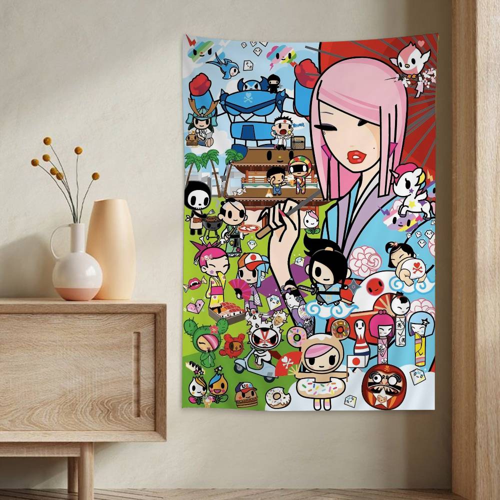 Japan Tokidokis Cartoon Tapestry Art Science Fiction Room Home Decor Wall Hanging Sheets