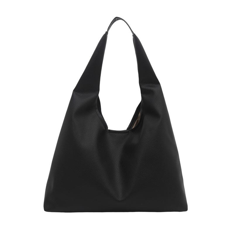 Foreign-style bag, commuter tote bag, women's new trendy solid-color textured shoulder bag, popular underarm bag this year