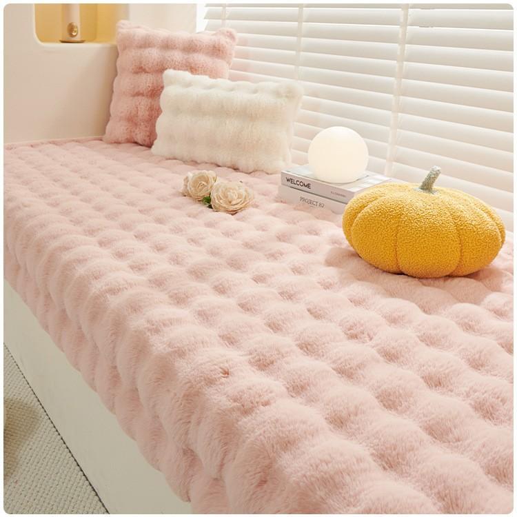 Winter And Autumn Sofa Cover Fabric Straight Row Anti Slip Thick Soft And Sticky Floating Window Cushion Atmospheric Decoration Pad
