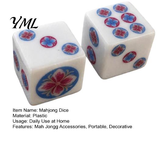 Dekorative Mahjong Würfel 2 Stück 25MM Set, für Tischspiel, Brett Leicht zu lesen Casino Themenparty, Mah Jongg Zubehör, Geschenk Männer Frauen Tragbar