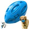 Indestructible Squeaky Football, Dog Chew Toy - Durable Rubber Ball, Suitable for Aggressive Chewers, Teething and Play Fun