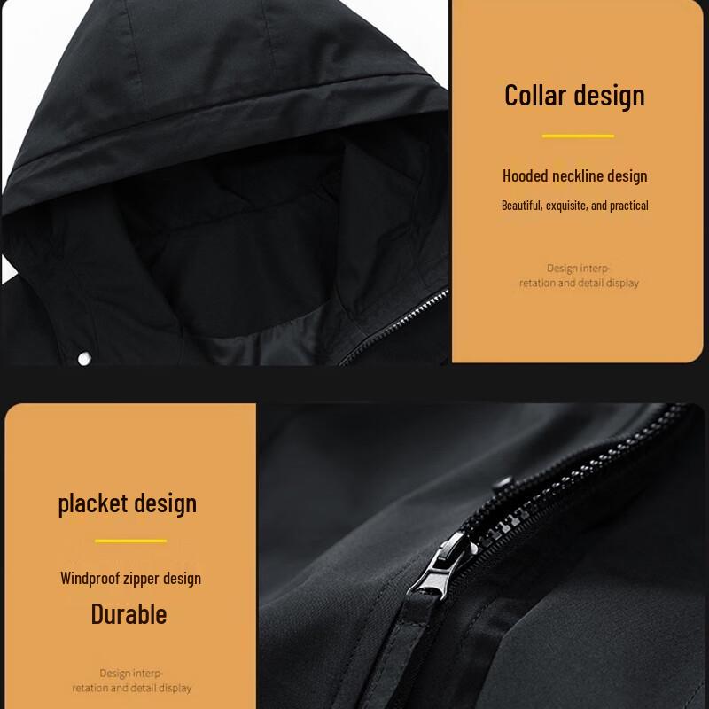 JEANSWEST Men's Hooded Windbreaker Jacket