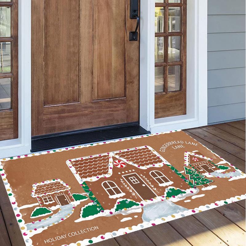 Christmas Pattern Square Area Rug Comfort Indoor Floor Carpet For Home Holiday Gift