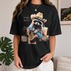 Howdy Darlin Shirt, Cowboy Raccoon T-Shirt, Comfort Colors Tee, Funny Trash Panda Shirt, Western Graphic Tshirt, Southern Country Gift