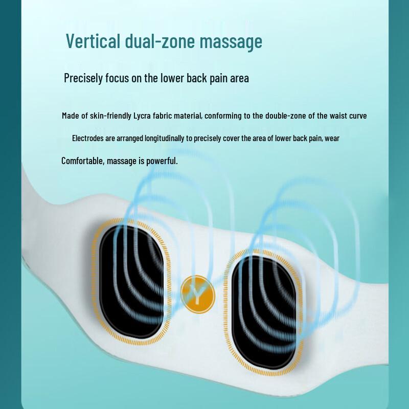 Heated Pulse Vibration Waist Massager Belt with Remote CN Plug (adapter Included)