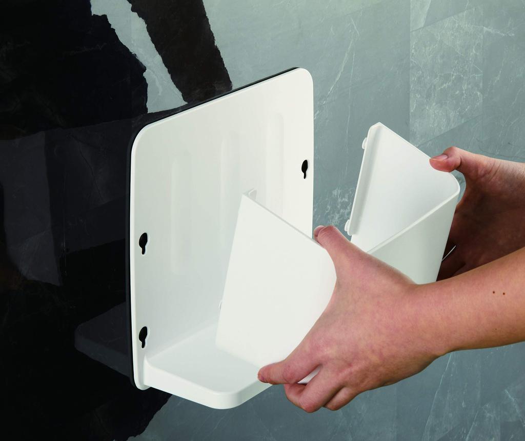 Topre Bathroom Magnetic Bottle Rack Storage White Magpita W230 X H210 X D100 MPB-001 (mm)