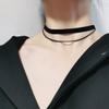 Sparkling Rhinestone Black Velvet Choker, Korean Minimalist Short Clavicle Chain Neck Ornament