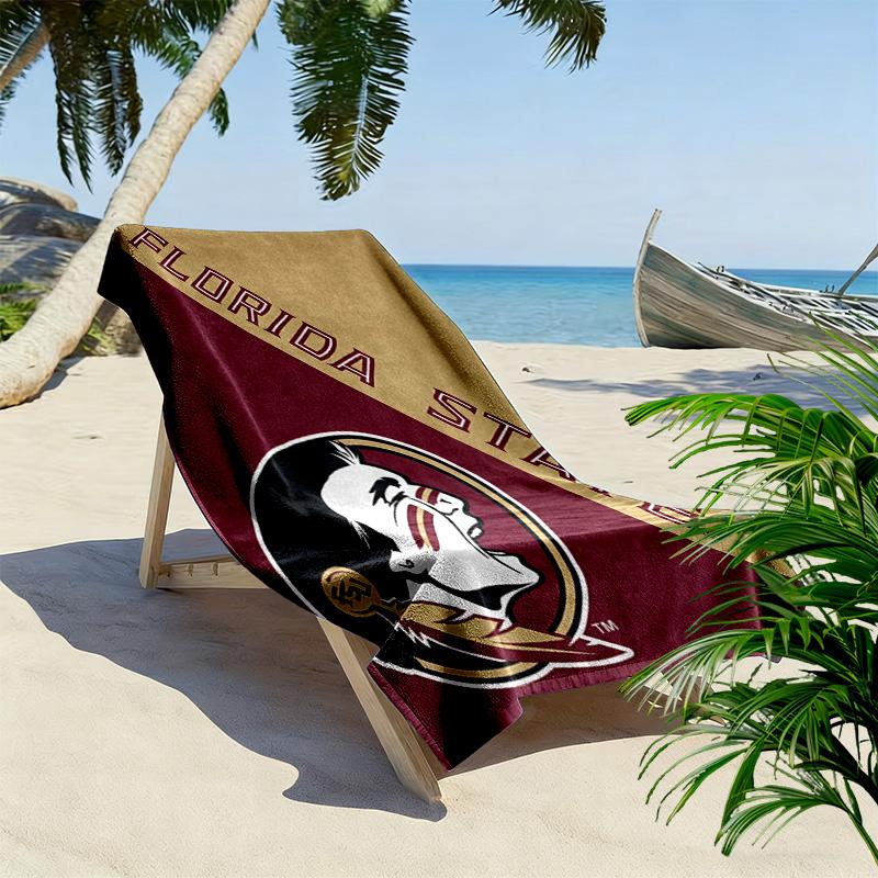 Florida State Seminoles Print Beach Towel, Large Soft Quick Dry Towel for Beach Camping Swimming
