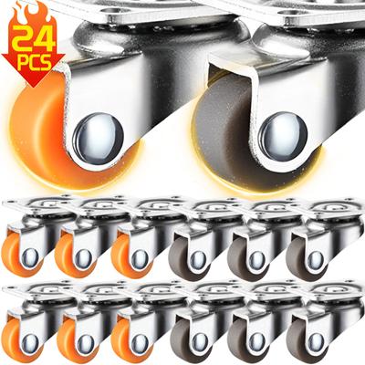 Mini-Universalrad, 360 ° drehbar, Riemenscheibe, weiche Gummirollen für Spielzeugwagen, Aufbewahrungsboxen, Trolley, Mehrzweck-Möbelrolle