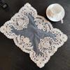 European Rectangular Embroidered Placemat Table Cushion Desk Notebook Wall Cabinet Cover Banquet Party Home Use Decoration Accessories