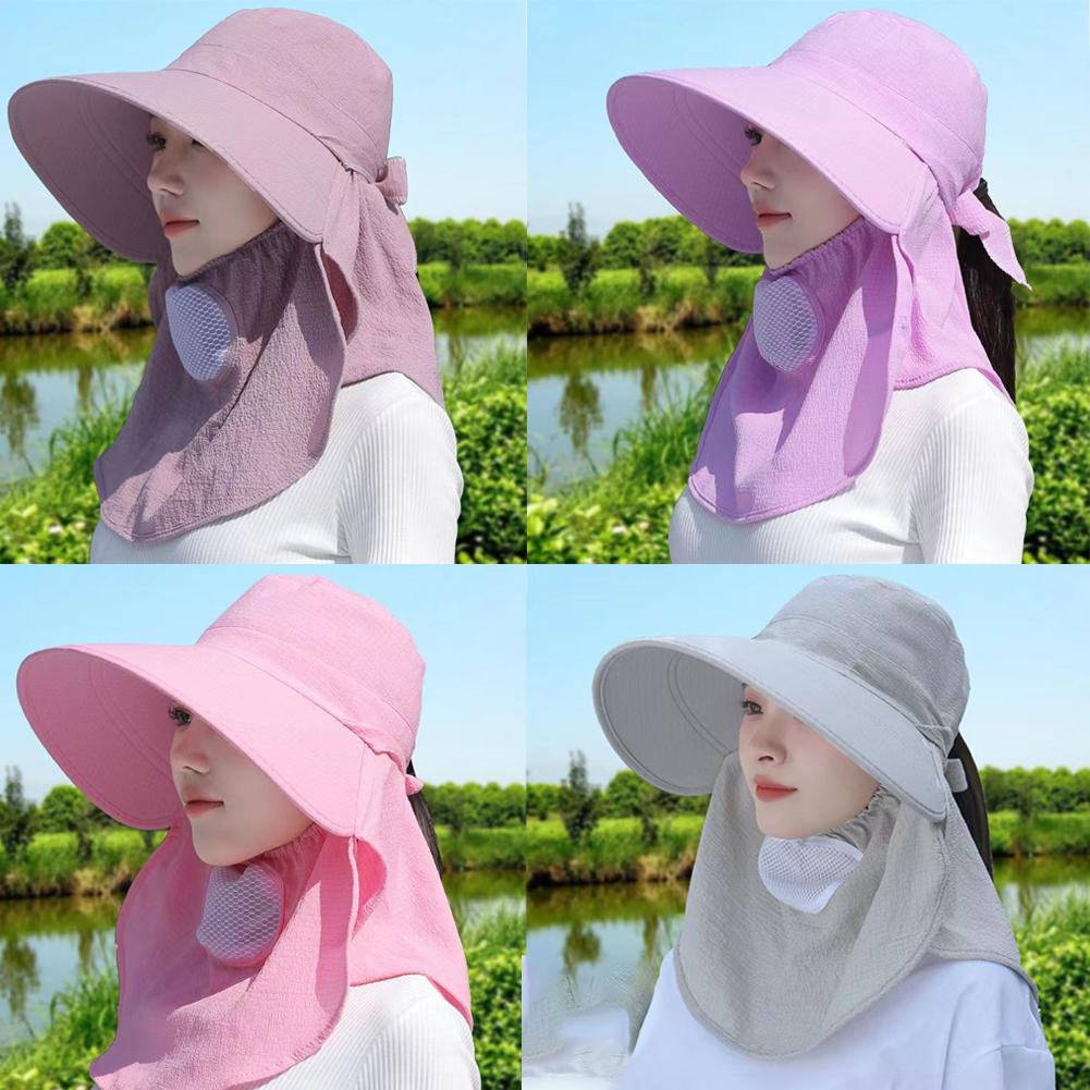 Summer Outdoor Fishing Hunting Hiking Hat Face And Neck UV Protection Protective Cover Ear Flap Women Hat