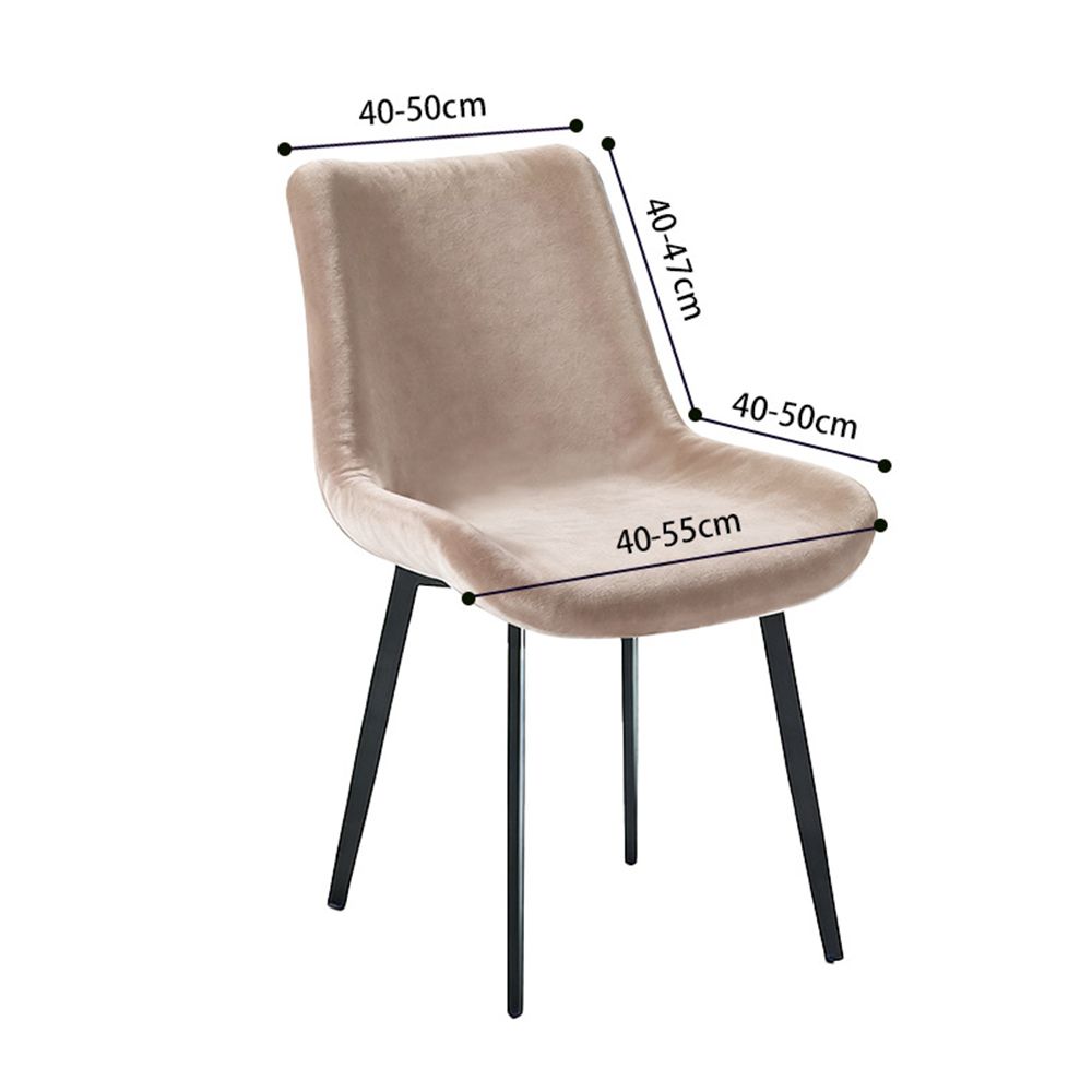 Stretchable Fabric Velvet Chair Cover Short Size Short Back Chair Cover Dining Room
