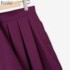 ZANZEA Women Long Sleeve Stripe Blouse and Long Skirts Casual Two Piece Sets