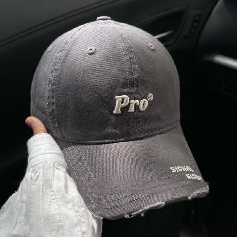 New trendy brand letter Pro embroidered face small baseball cap women's simple hole curved brim cap
