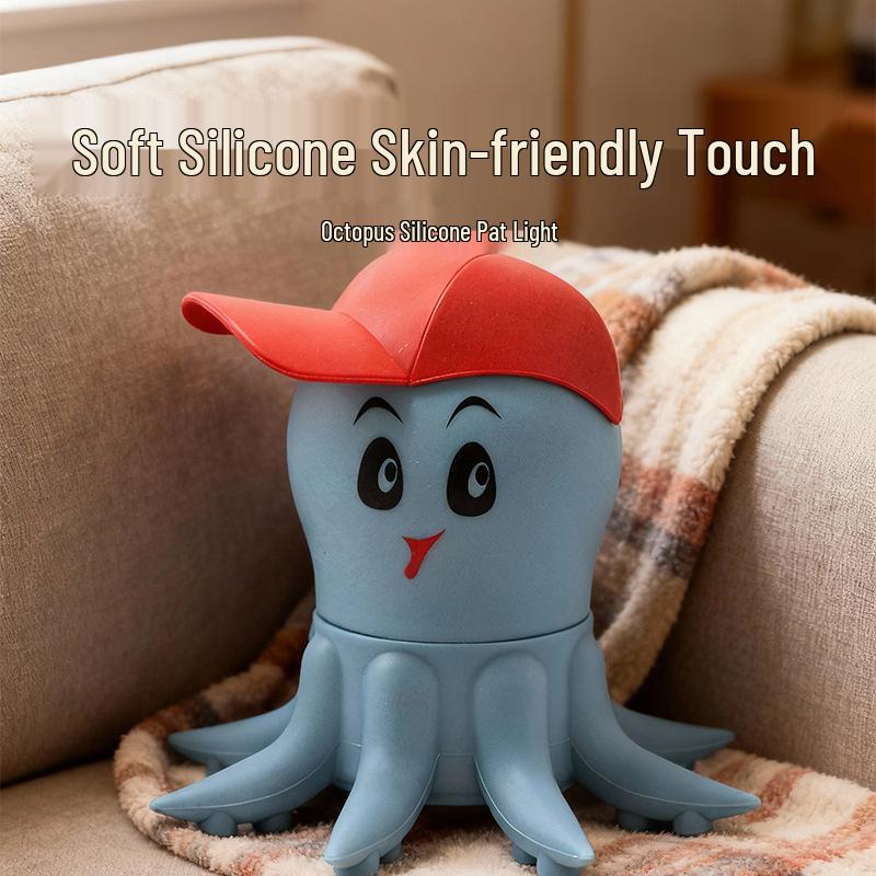 Octopus Night Light: High-End Bedside Tap Light for Boys – Stress Relief Small Ornament Gift