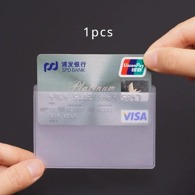 1/5/10pc Waterproof Transparent Card Holder Plastic Card Id Holders Case To Protect Credit Cards Card Protector Cardholder Cover