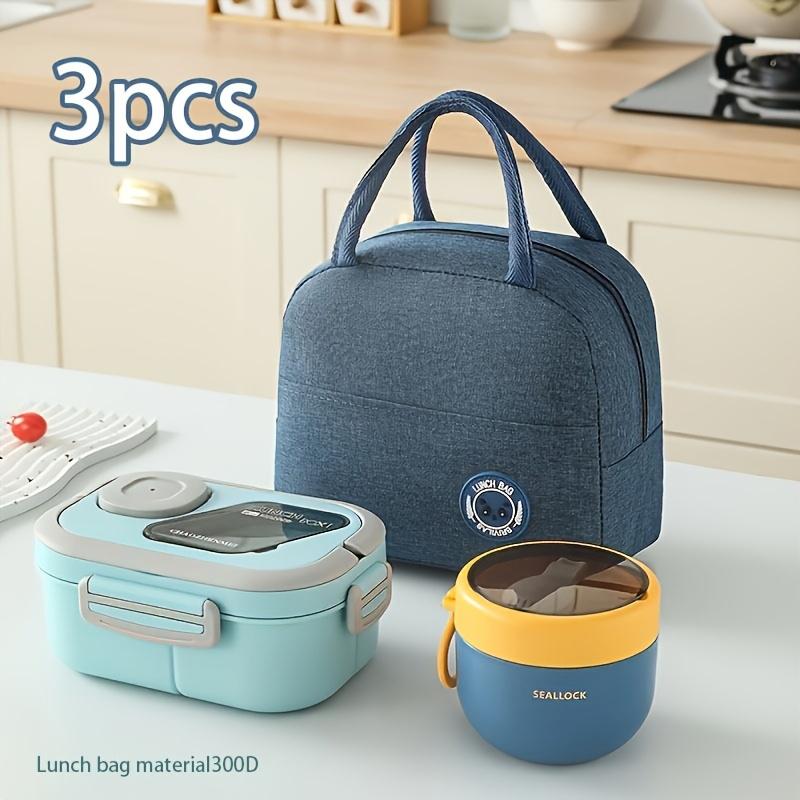 Bærbar matboksrom Hvetehalm Bento Bærehåndtaksboks Gjenbrukbare servisebeholdere Måltid Snack Matbeholdere