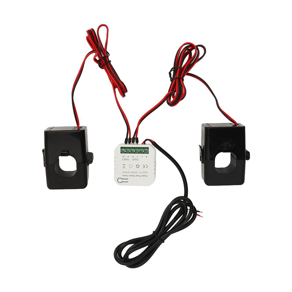 Compteur d'énergie intelligent APP Surveillance Moniteur d'électricité avec transformateur de courant 2x300A pour Zigbee