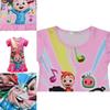 Adorable Cocomelon Girls Nightdress With Short Sleeves And Soft Breathable Material