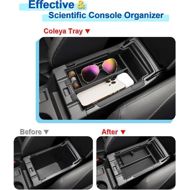 2 Layer-2024 2025 2026 Crosstrek Center Console Organizer For Subaru Crosstrek (Base/Premium/Sport/Limited/Wildernes),Durable ABS 2025