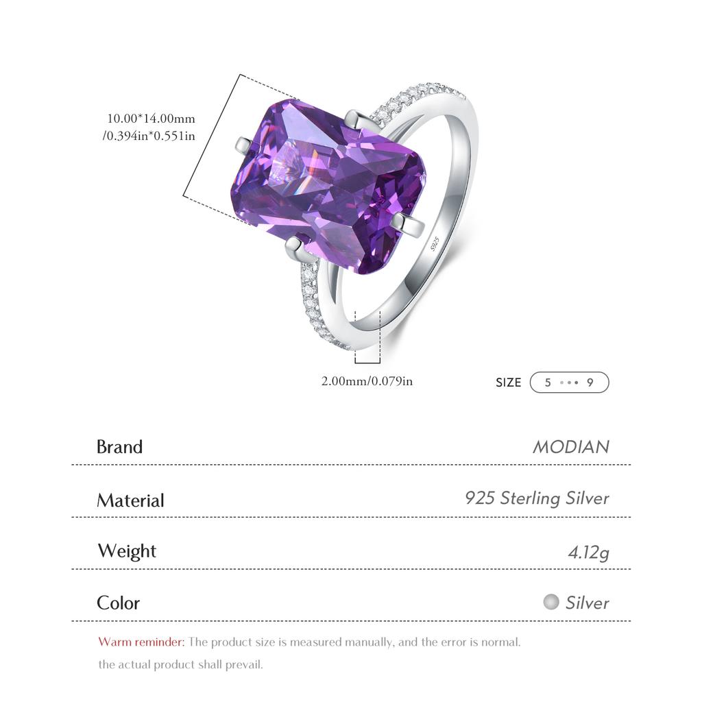 Modian Instagram New Classic Fashion 925 Silver Luxury Rings For Women Anniversary Engagement Jewelry Silver Ring Anel