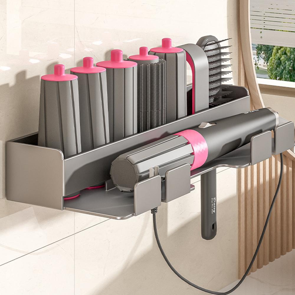 

Stainless Steel Hair Styling Tool Organizer Wall Mounted Rack No Drill Storage Holder Tarnish