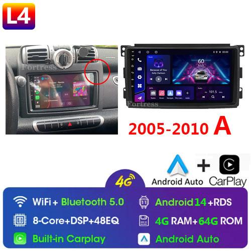 For Mercedes Benz Smart Fortwo 2006 - 2015 Android Car Radio Multimedia Player Carplay Navigation GPS Touch Screen Auto Stereo