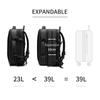 Reiserucksack für Männer Erweitern 39L Business 17 Zoll Laptop-Rucksack Rucksack USB-Aufladung Wasserdichter Wander-Outdoor-Rucksack