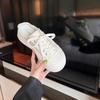 Women's Spring/Summer 2025 White Slip-On Canvas Shoes with Thick Soles