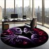 The Nightmare Before Christmas (23) Round Office Rug Decorative Floor Rug for Office Bedroom Living Room and Home Space