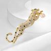 Retro Gold Leopard Brooch: Trendy, Long, Exaggerated Pin for Men & Women's Clothing Accessories