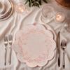 Yousheng Embroidered Placemat Washable Durable Canvas Dining Mat 38cm Olive Branch Embroidery Table Mat Heat Resistant Non-Slip Table Protector for