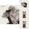 Princess Girl Summer Outfit Set With Rose Flower Pattern For Toddler Girls