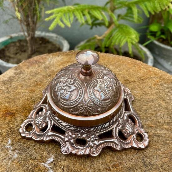 Engraved Brass Desk Bell Office Decor, Customizable