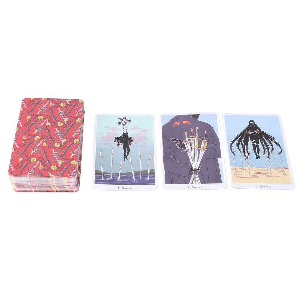 Unique Tarot Card Deck Portable Fate Divination Card Future Telling Board Game for Beginner