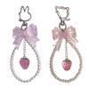 Elegant Beaded Keychain With Bowknot Designs For Fashion Accessories