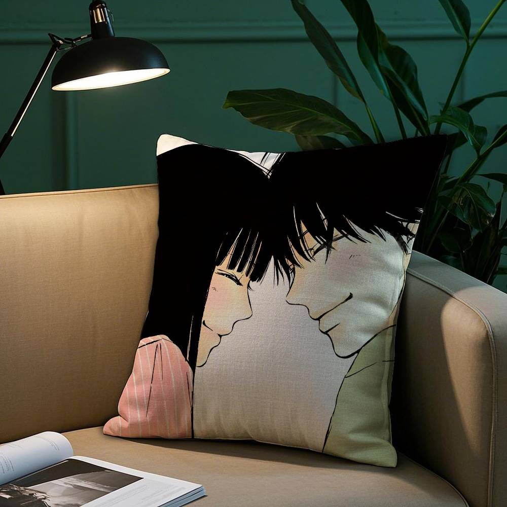 Paar K-Kimi ni Todoke Kissenbezug Plüschstoff Weicher Kissenbezug Beidseitiger Druck Sofakissenbezug Überwurf