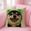 Funny Cute Dog Cat Cushion Cover Natural Linen Pillow Case Double-Sided Print Decorative Sofa Pillowcase Home Decor Gift