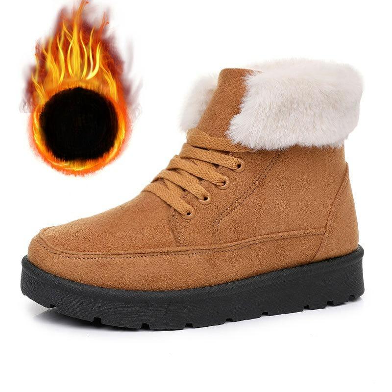 Snow Boots Ladies Plus Velvet Thick Cotton Shoes Winter Thick-soled High-top Mulberry Women's Cotton Boots