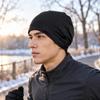 Knitted Beanie Warm Ribbed Soft Brimless Knit Hat for Outdoor Activities,