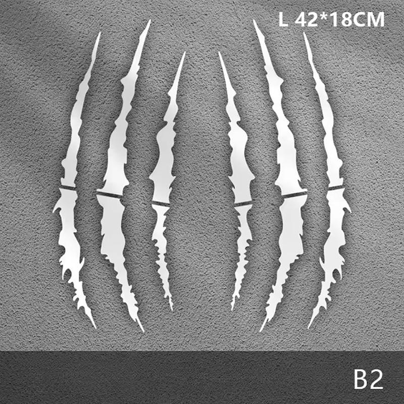 2Pcs Motorcycle Monster Claw Scratch Stickers Diy Motocross Helmet Body Vinyl Decals For Bmw Ktm Kawasaki Yamaha Suzuki Honda