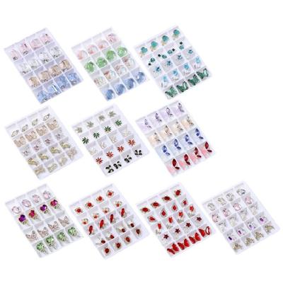 3D Nail Rhinestones Bows Nails Art Charms Decorations Mixed Shape Nail Crystal Charms for Acrylic Nails