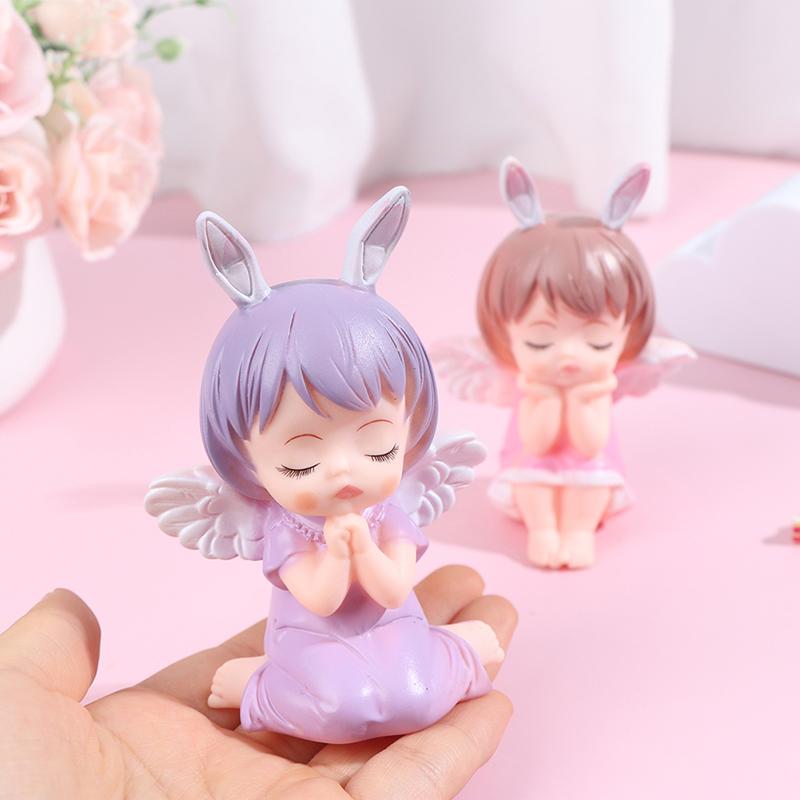 Cute Angel Anne Figurines Cake Decoration Kawaii Angel Figure Toys For Birthday Party Cake Desktop Decor Ornament Hot Selling
