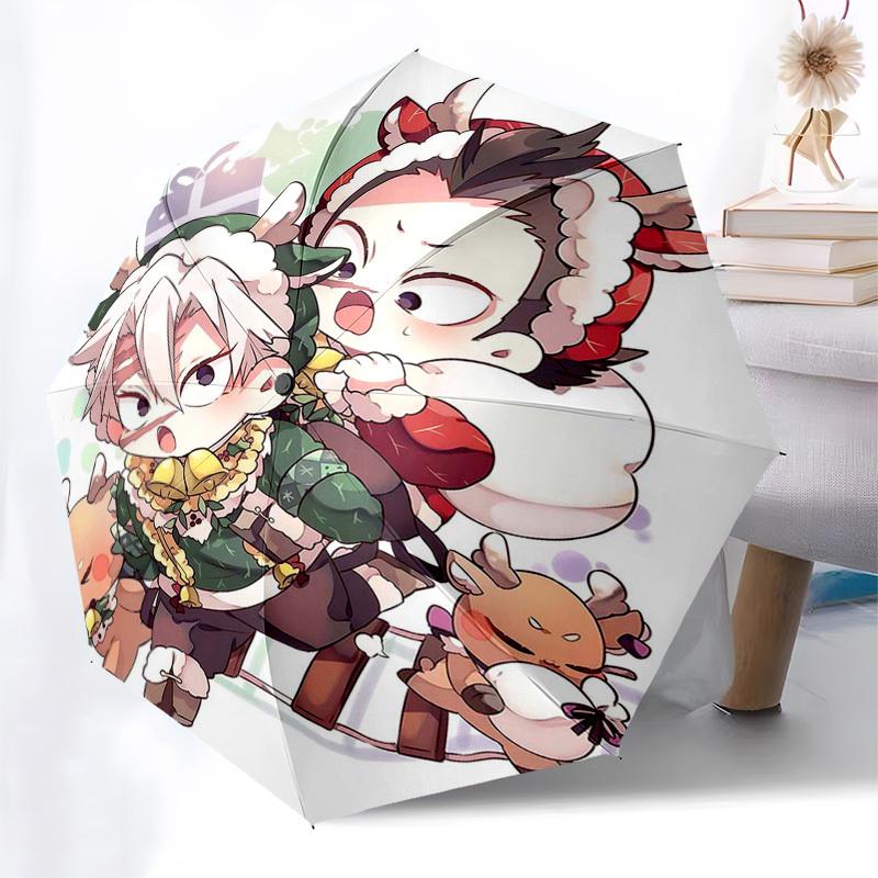 1pc Outdoor Umbrella with Cute Anime Characters - Automatic Opening/Closing, Portable 3-Fold Design, 8-Bone Iron Frame, Perfect for Fans, Travele