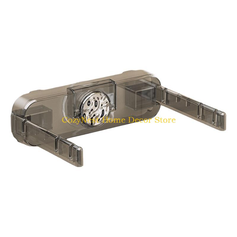 92MF Suction Cup Trash Bag Holder for Kitchens and Bathrooms Garbage Rack with Hanging Bracket Space Saving Organizer прозрачный черный 1140₽