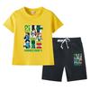 Minecraft Kids' Summer Outfit: Pure Cotton Short Sleeve T-Shirt & Shorts Set for Boys & Girls