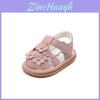 Baby Girl Summer Walking Shoes With Flower Decor For Toddler Princess Style