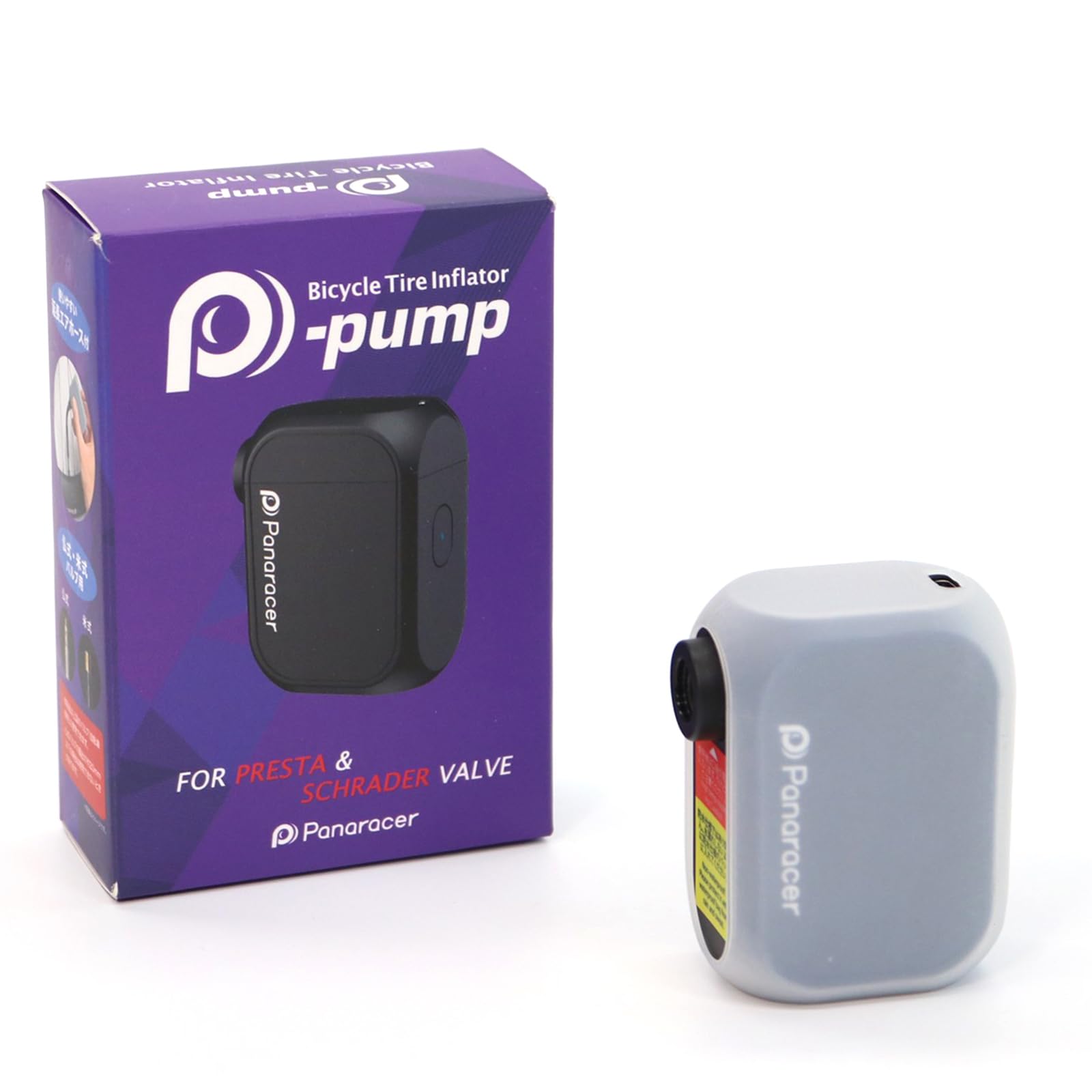 

Panaracer P-Pump Electric Bicycle Pump with Extension Hose and Silicone Case, US/French Compatible, BEP-01B